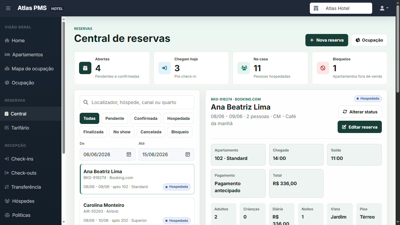 Central de reservas