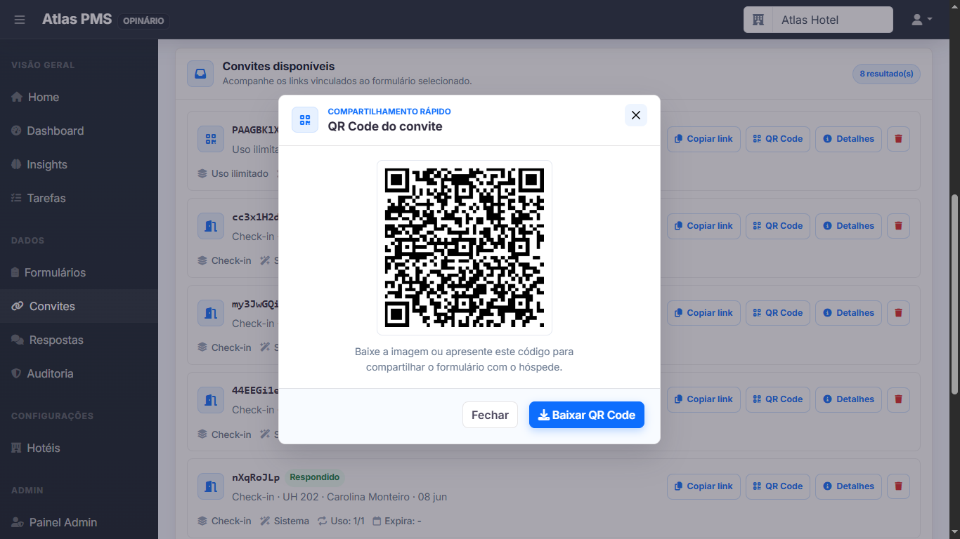 QR Code de convite